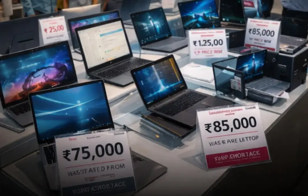 lobal chip shortage may push laptop and desktop prices higher in India'.