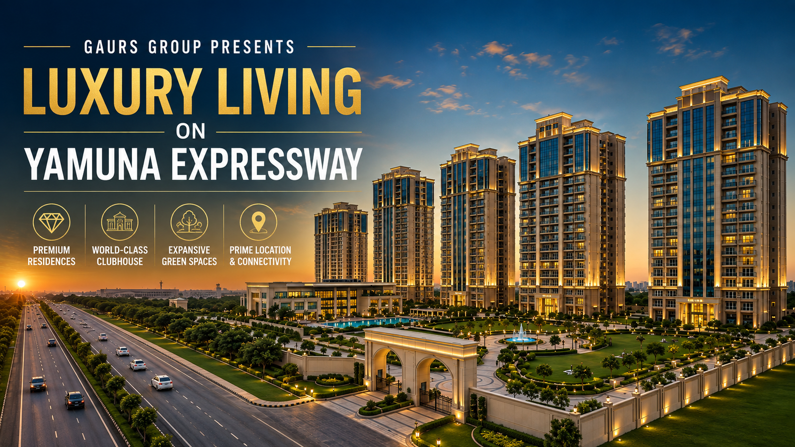 Gaurs Group Gaur Alaris luxury residential project on Yamuna Expressway